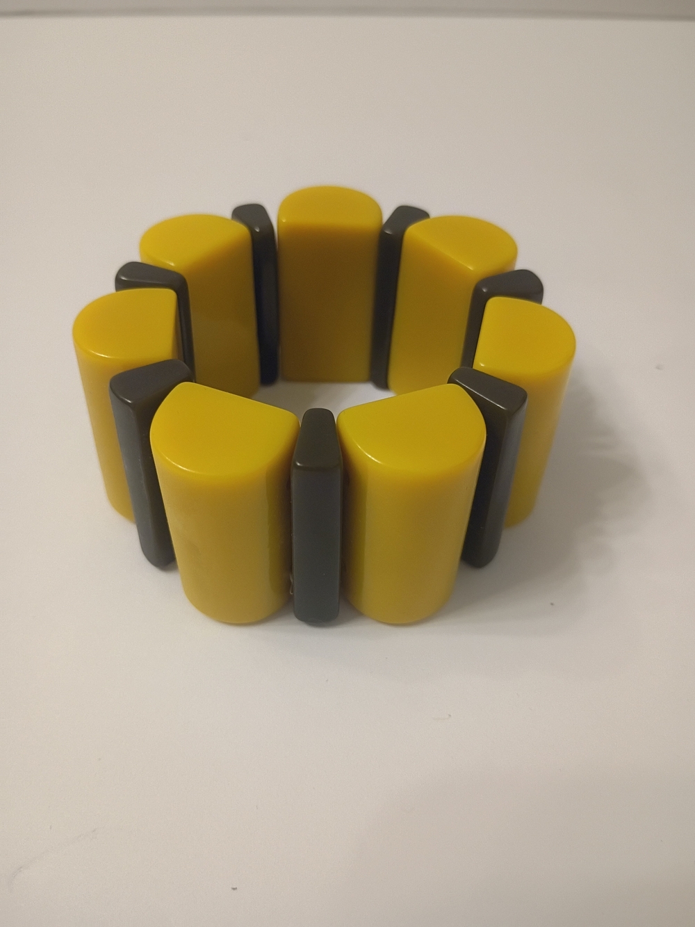 Bakelite Vintage Mid Century Chunky Stretch Bracelet Rare